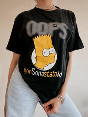 T-shirt noir Simpsons Oops M
