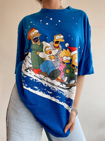 T-shirt bleu électrique The Simpsons L