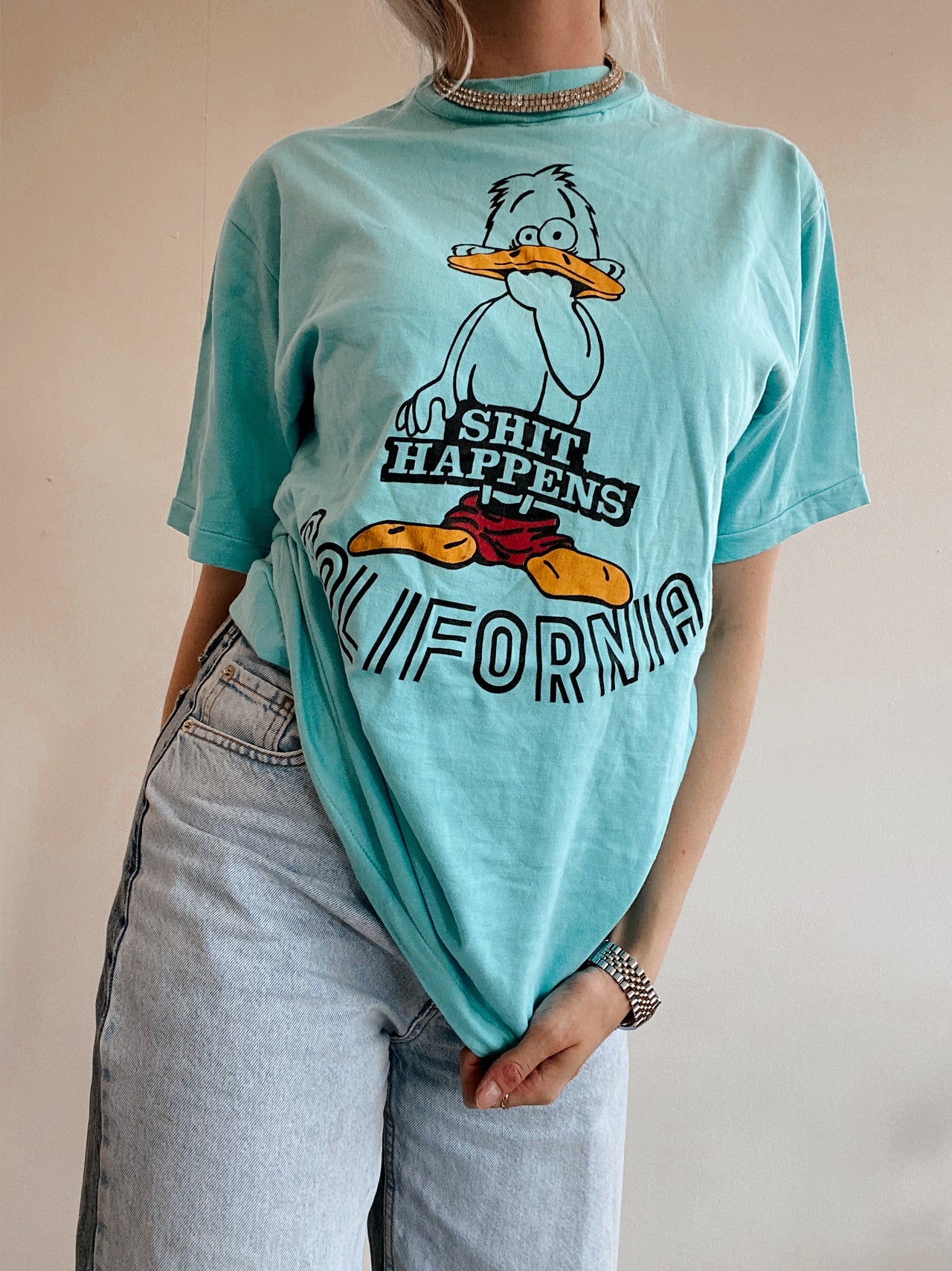 T-shirt turquoise Califorinia M