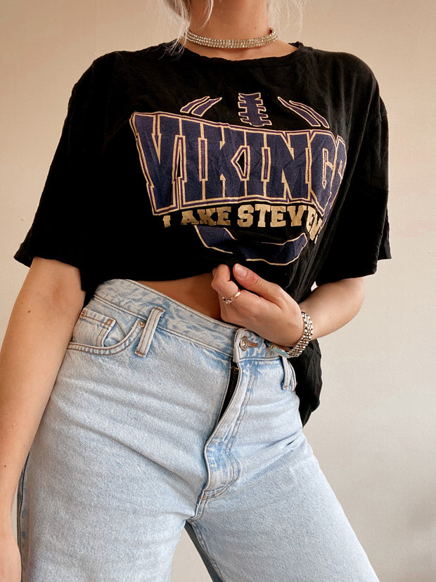 T-shirt USA noir Vikings XL