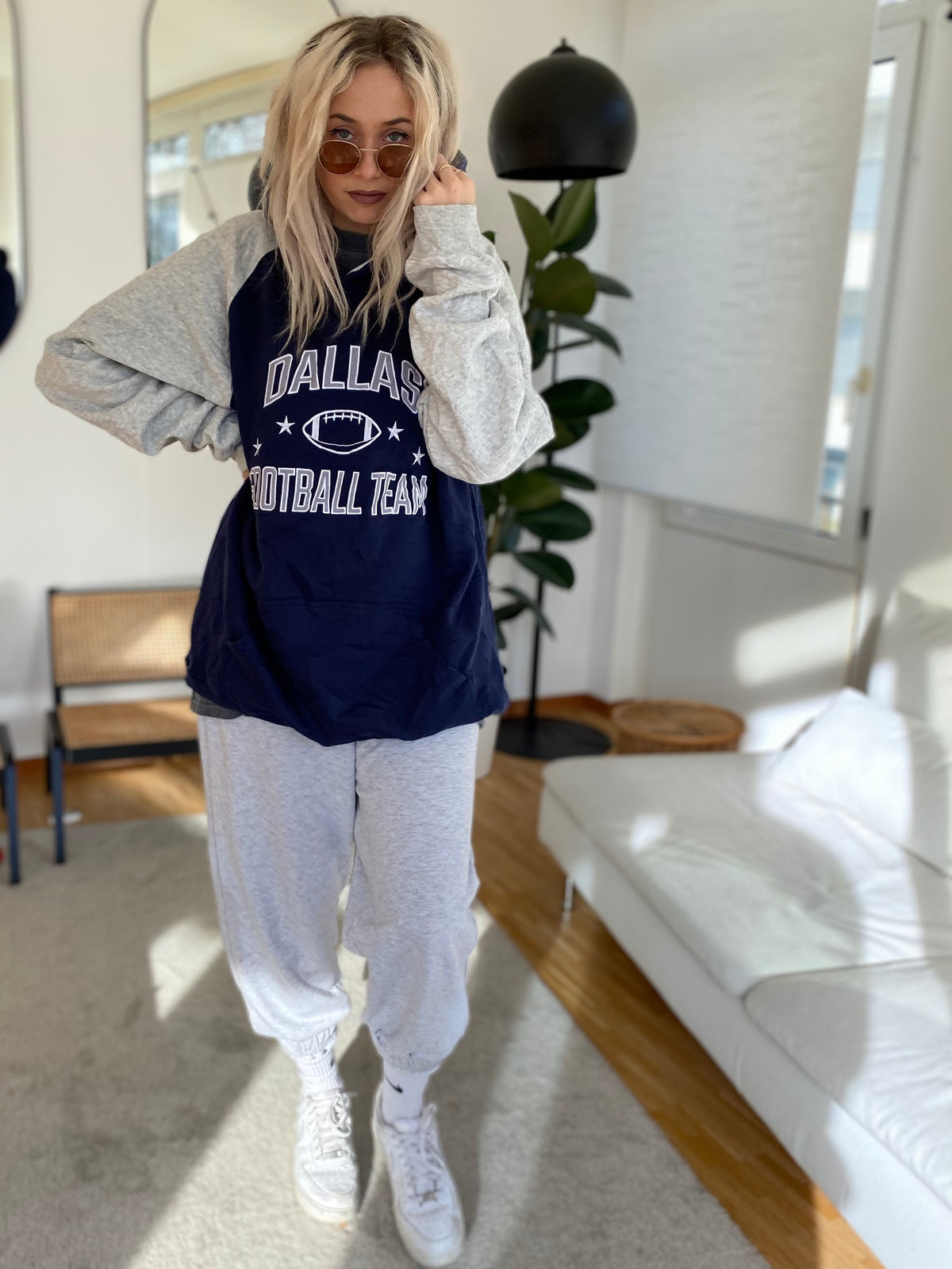 USA blue hooded sweater"Dallas"XXL