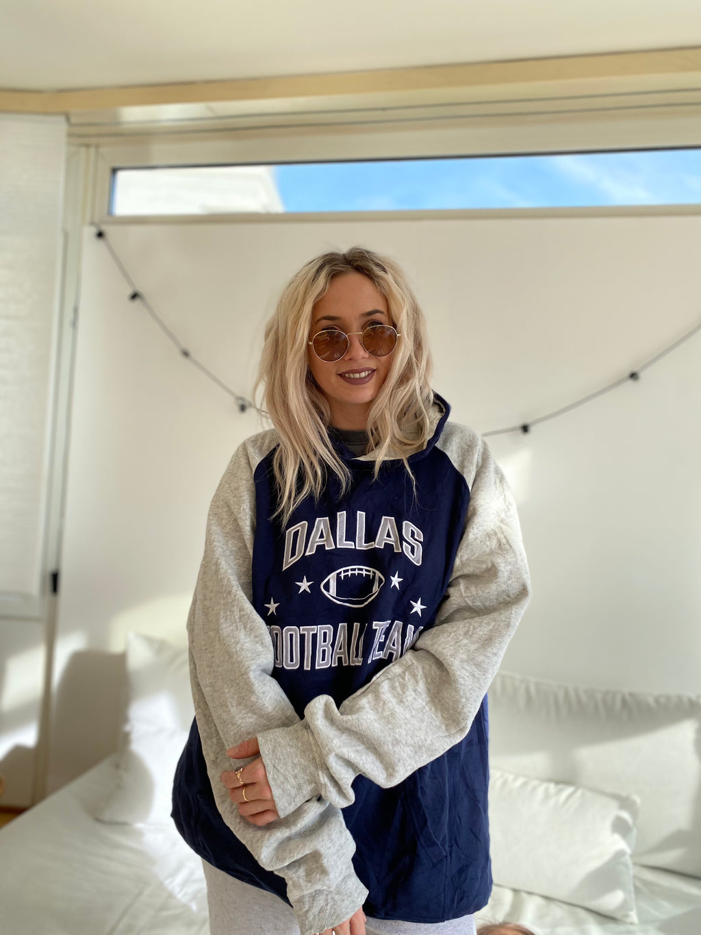 USA blue hooded sweater"Dallas"XXL