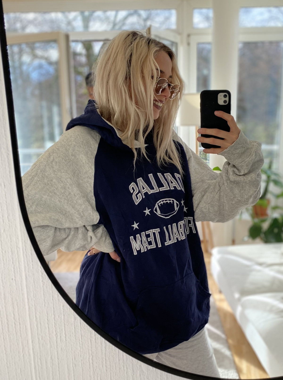 USA blue hooded sweater"Dallas"XXL