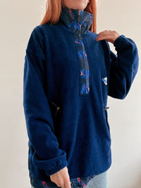 White and blue jacket with orange collar Adidas XL