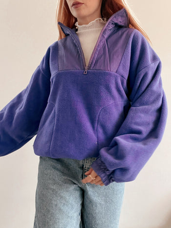 Pull polaire vintage violet M