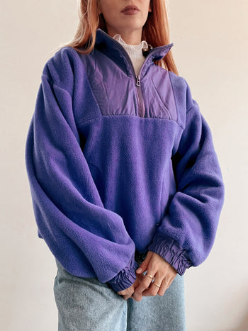 Vintage lila Fleecepullover M