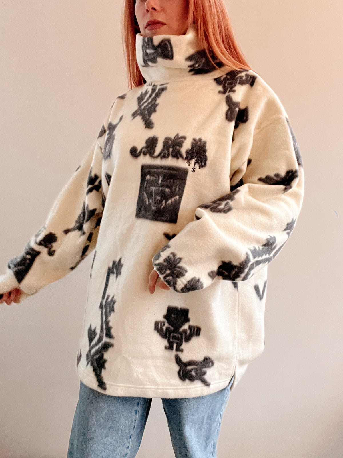 White and blue jacket with orange collar Adidas XL