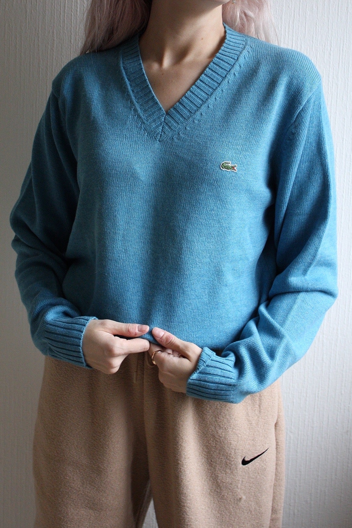 Green Lacoste L Long Sleeve Polo Shirt