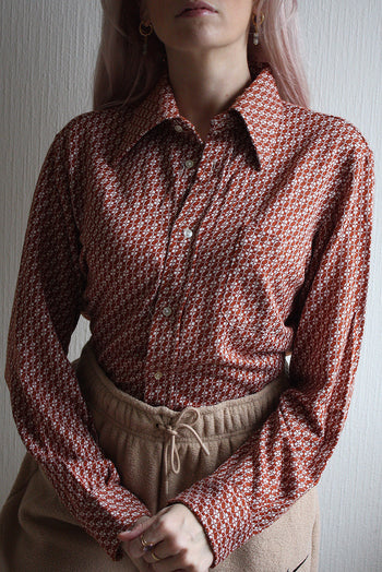 Chemise Vintage 70s terracotta S/M