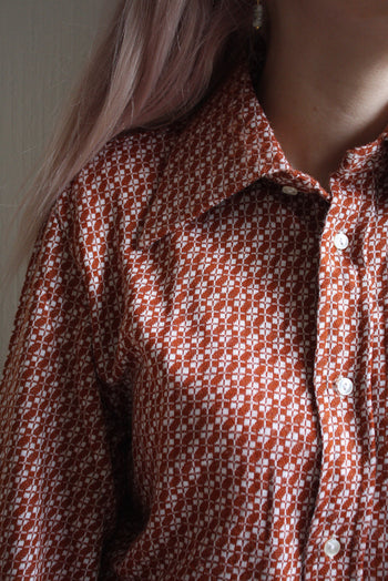 Chemise Vintage 70s terracotta S/M