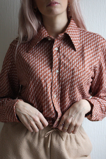 Chemise Vintage 70s terracotta S/M