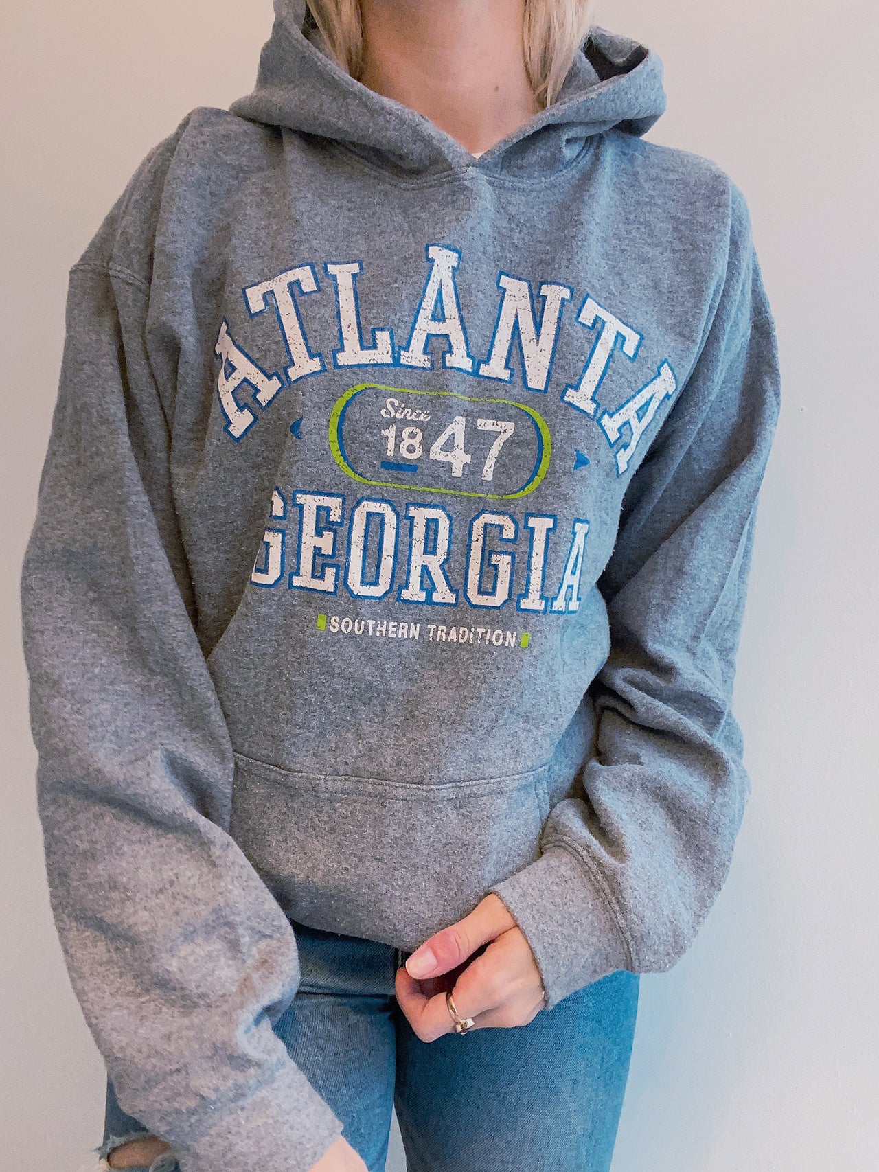 Atlanta grauer USA Pullover L