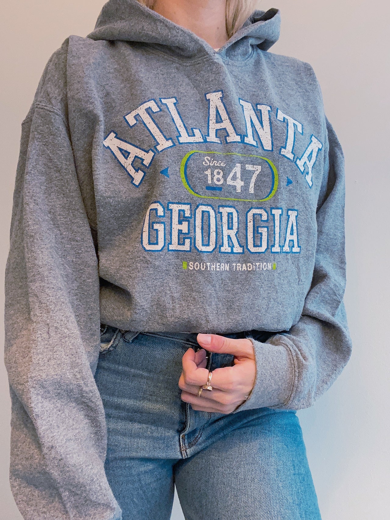 Atlanta grauer USA Pullover L