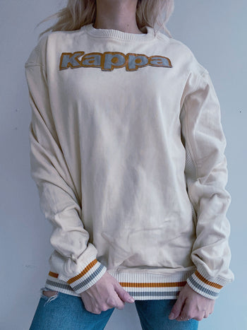 Pull blanc cassé/beige Kappa XXL