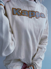 Cremefarbener/beiger Kappa XXL-Pullover