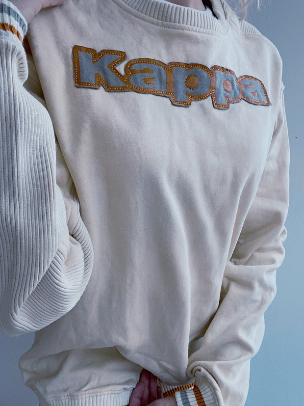 Pull blanc cassé/beige Kappa XXL