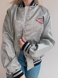 Veste bomber USA argentée Sanyo L