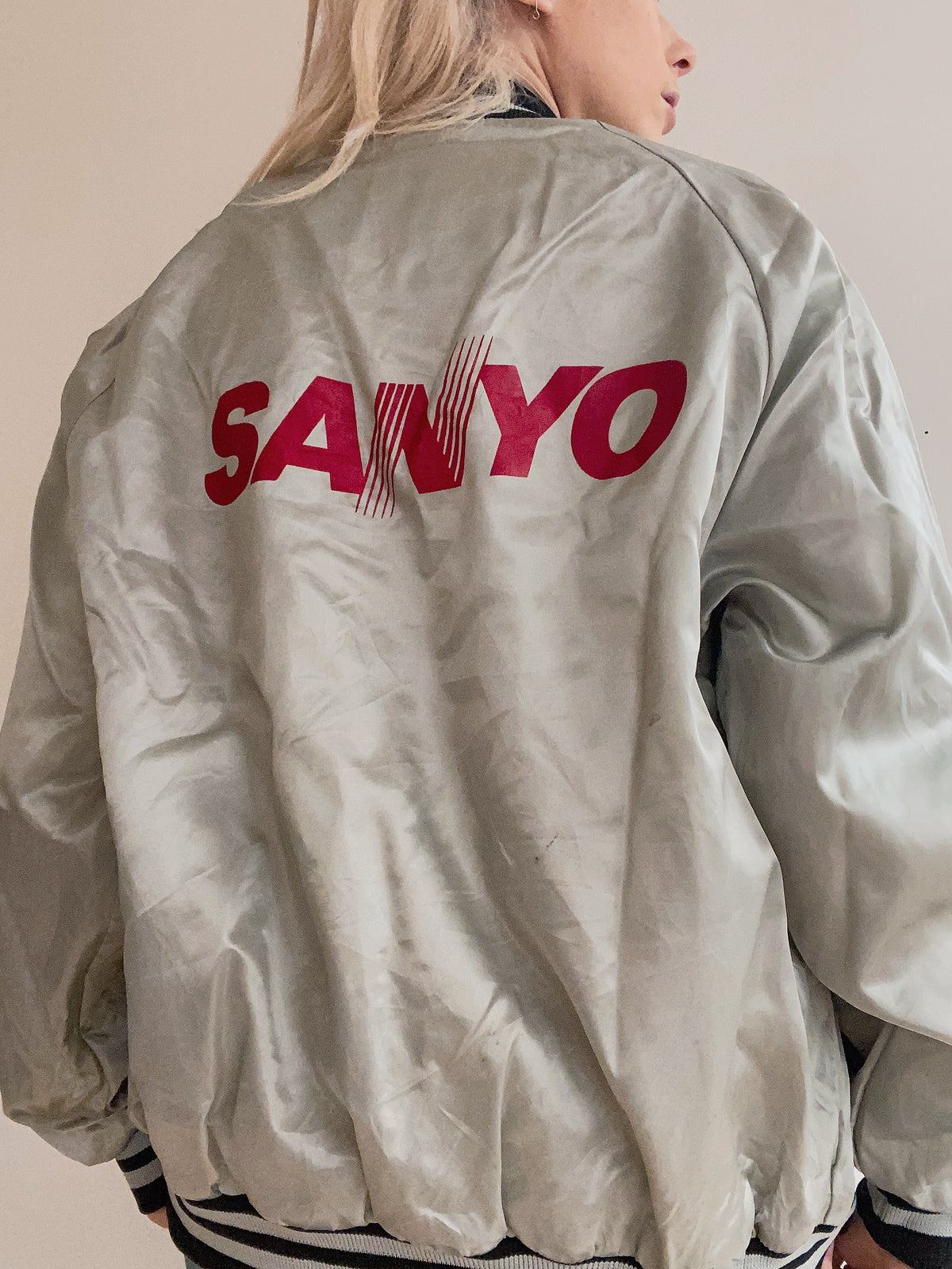 Veste bomber USA argentée Sanyo L