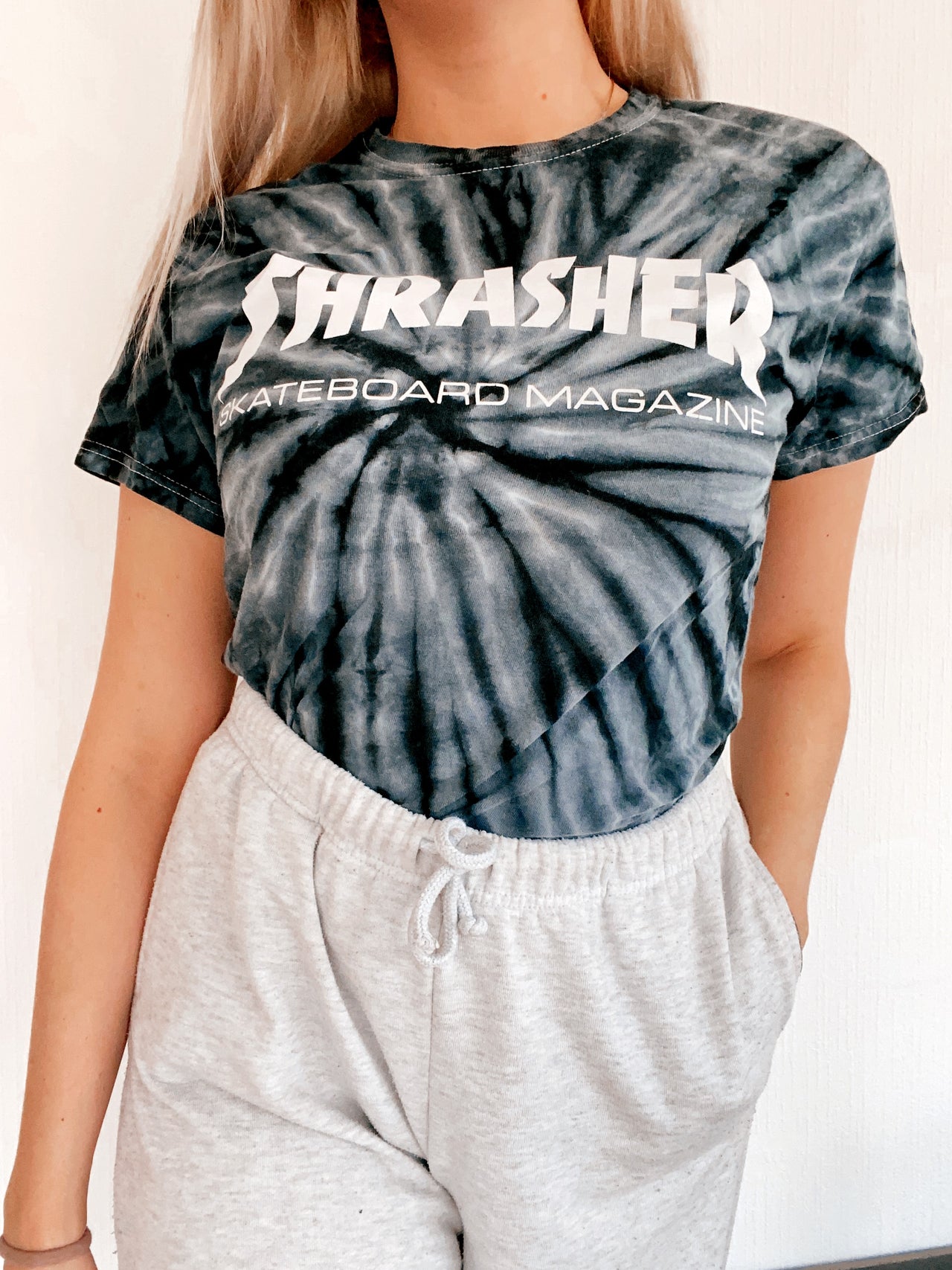 T-shirt bleu Thrasher M