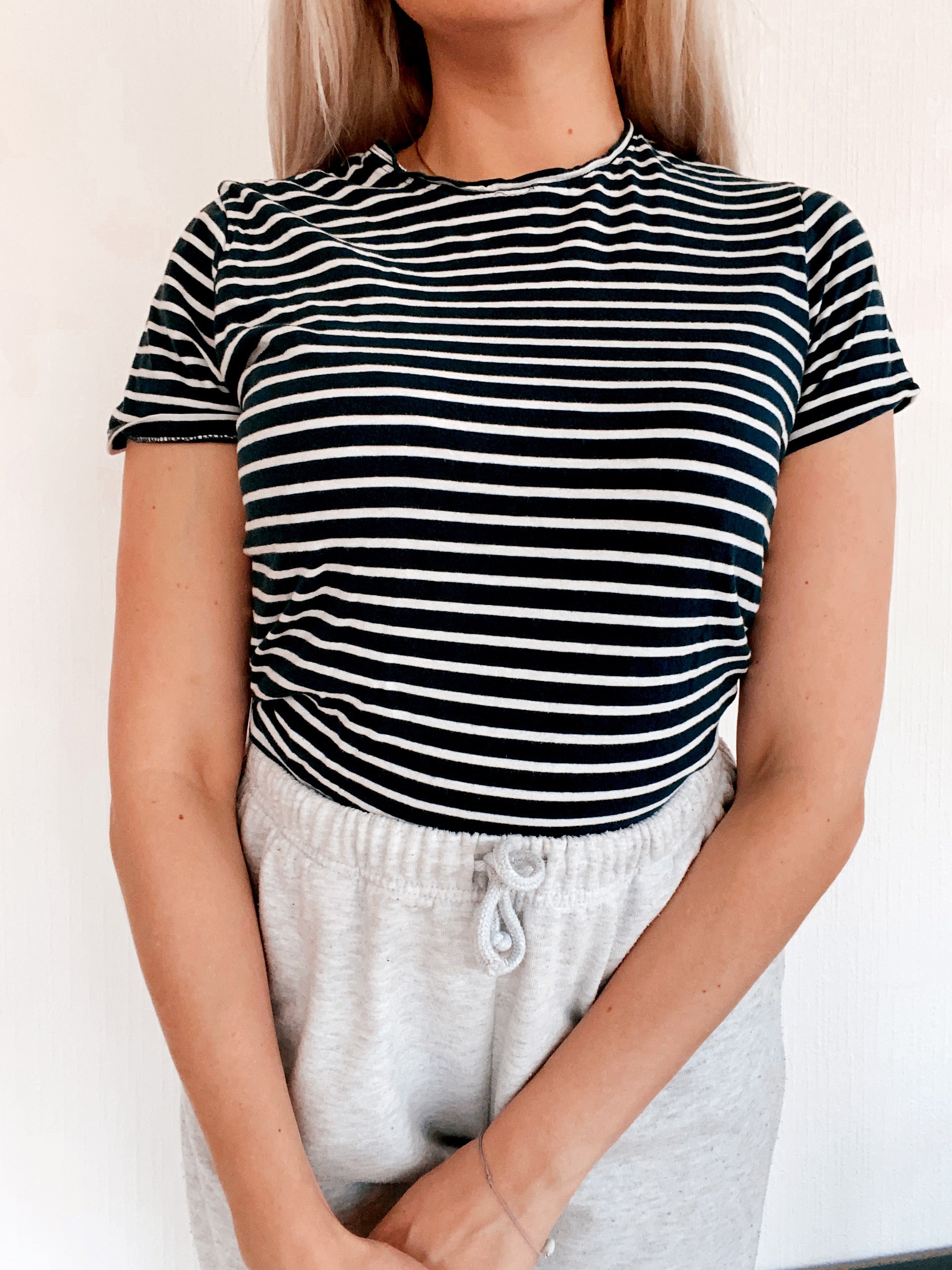 Blue & White Zara S T-Shirt