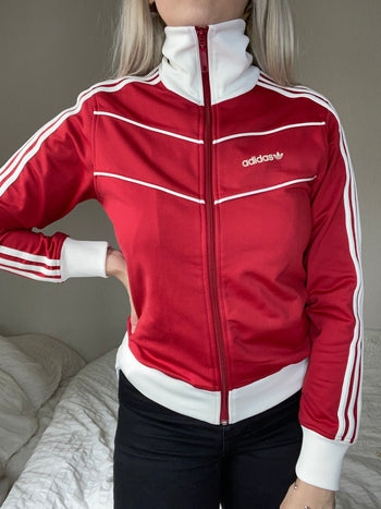 Jacket red/white Adidas L