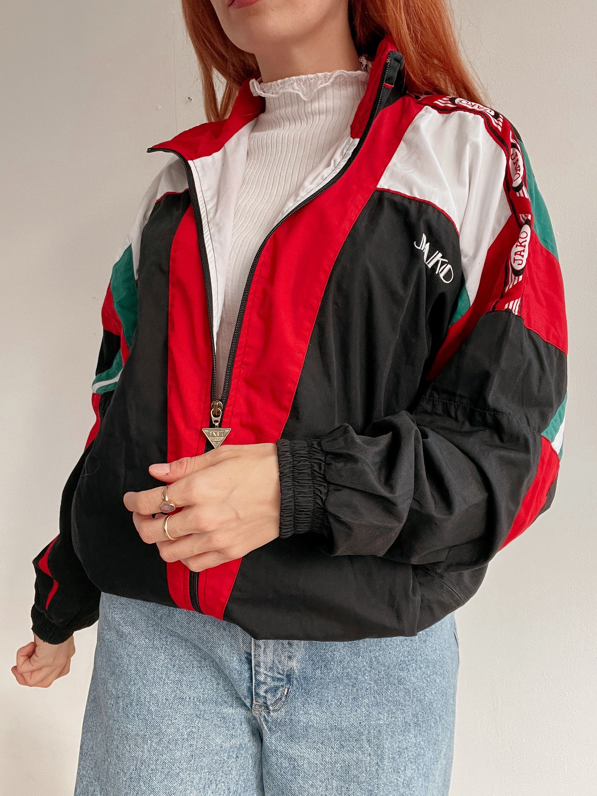 Veste de jogging noire et rouge M/L ZH