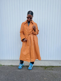 Trench en cuir caramel M/L