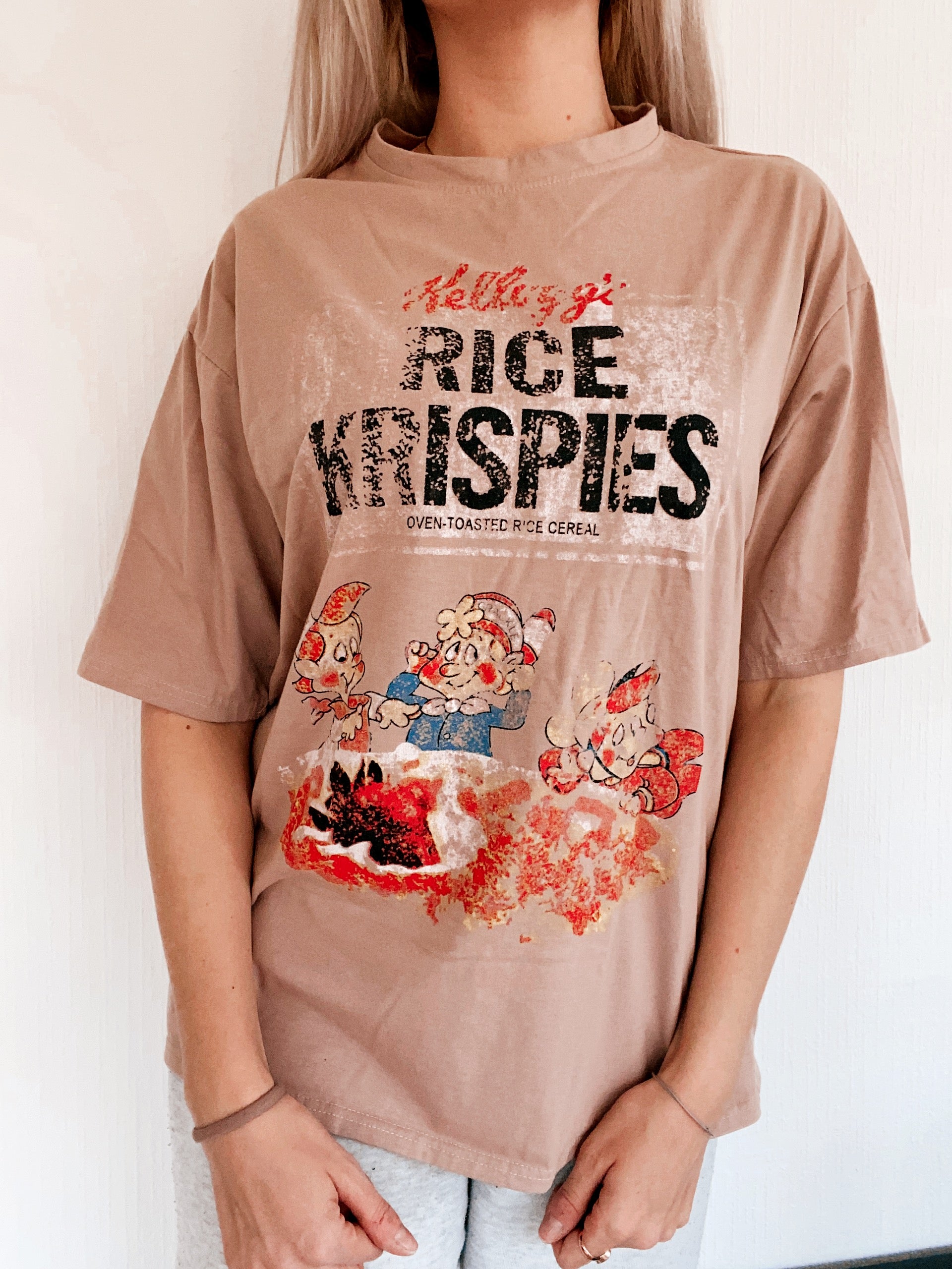 Rice Krisipies M beiges T-Shirt