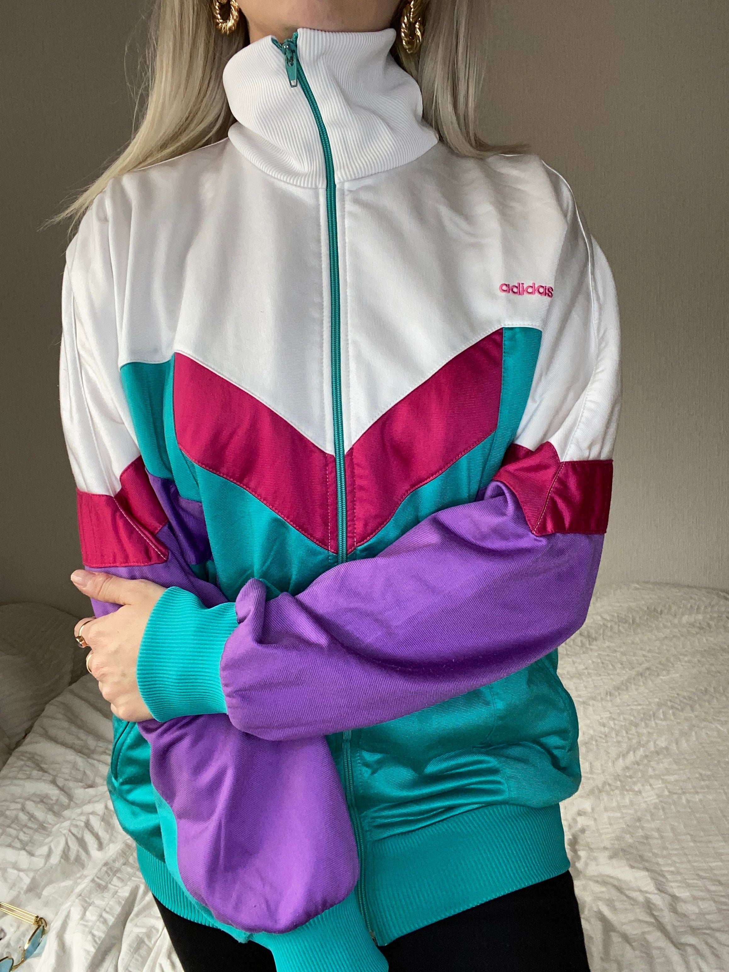 Jacket turquoise et rose Adidas M/L