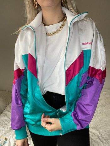 Jacket turquoise and pink Adidas M/L