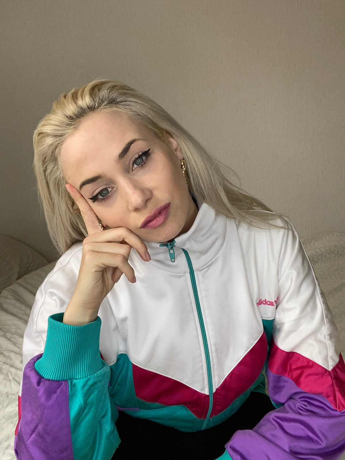 Jacket turquoise et rose Adidas M/L