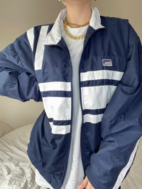 Blau/weiße Jacke Reebok L 