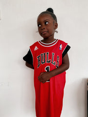 Maillot de basket rouge Bulls 13-14 ans