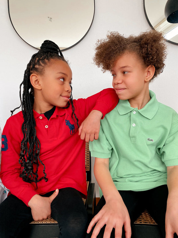 Polo manches courtes vert Lacoste 10-12 ans