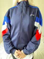 Dark blue jacket with red stripes Adidas L