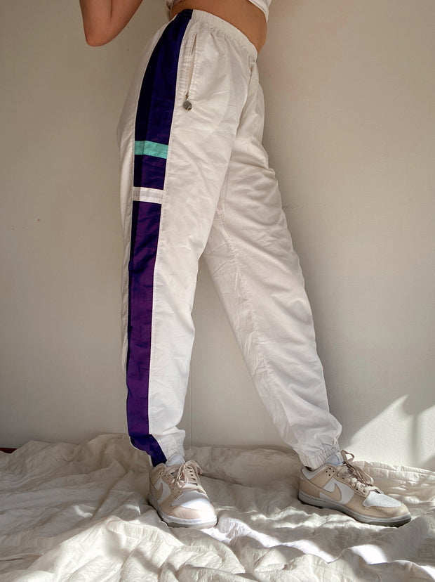 Pantalon de jogging blanc/violet M
