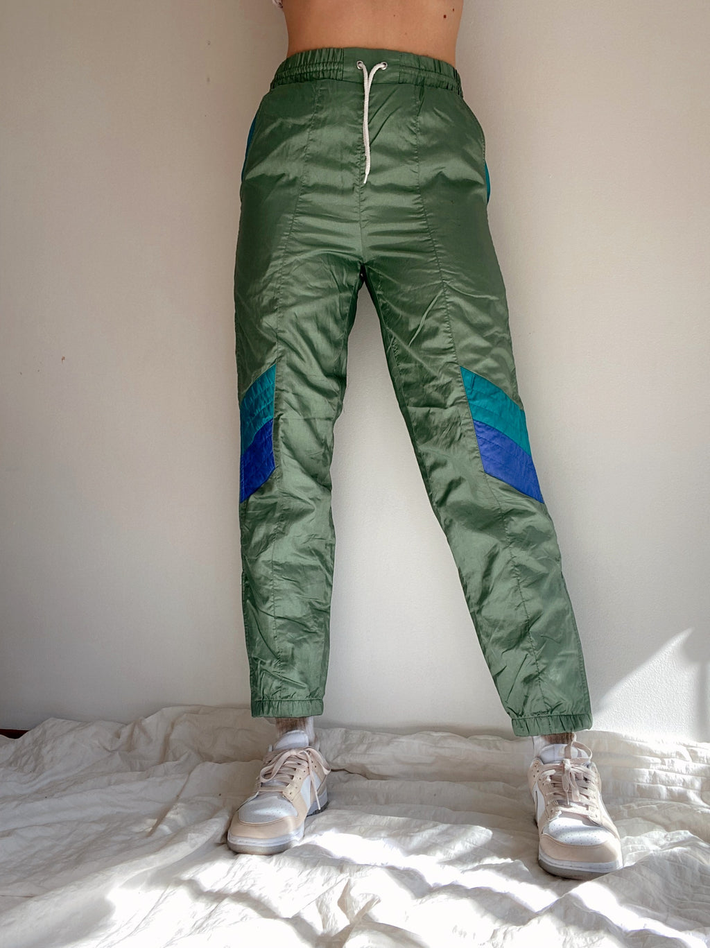 Pantalon de jogging vert et bleu XS/S
