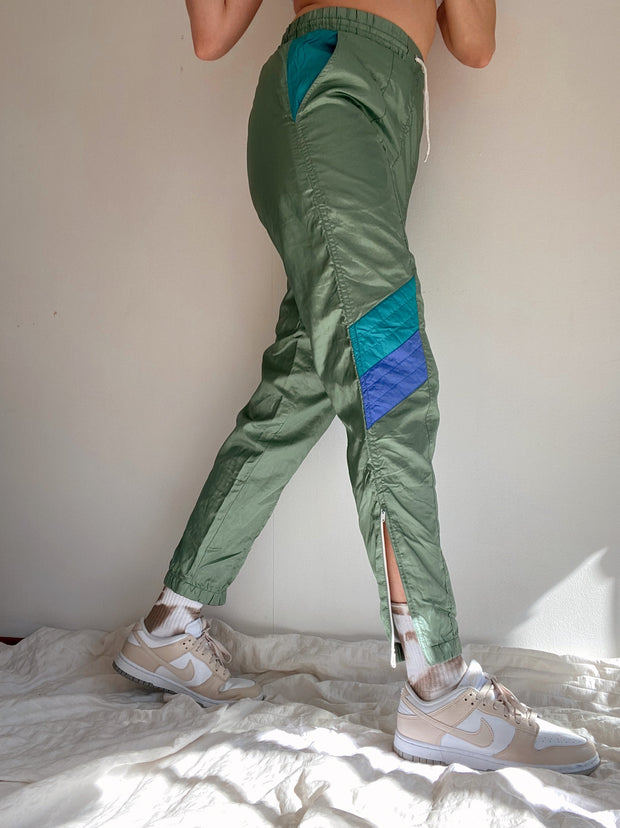 Pantalon de jogging vert et bleu XS/S