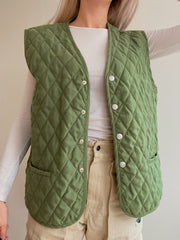 XL grüne ärmellose Jacke