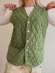 XL grüne ärmellose Jacke