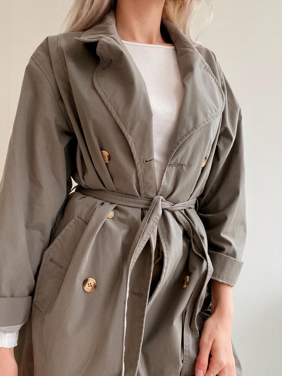 Trench taupe avec ceinture M