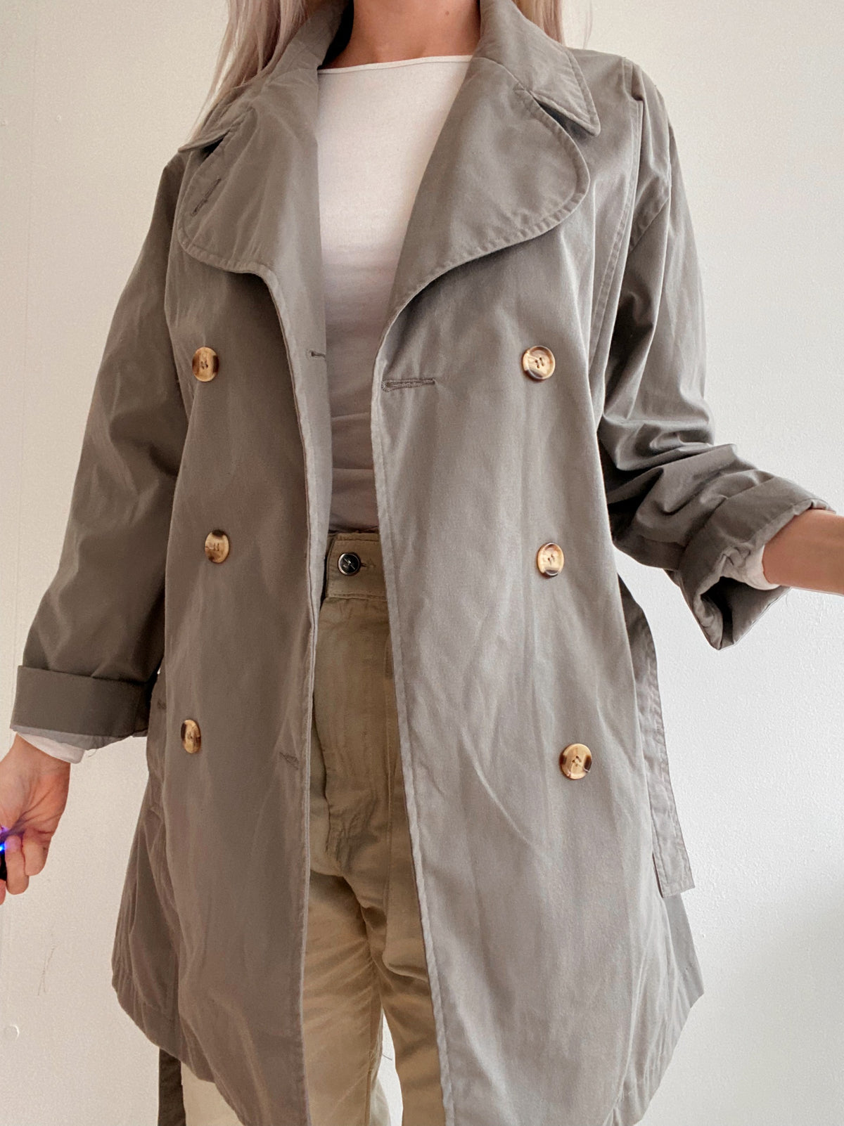Trench taupe avec ceinture M
