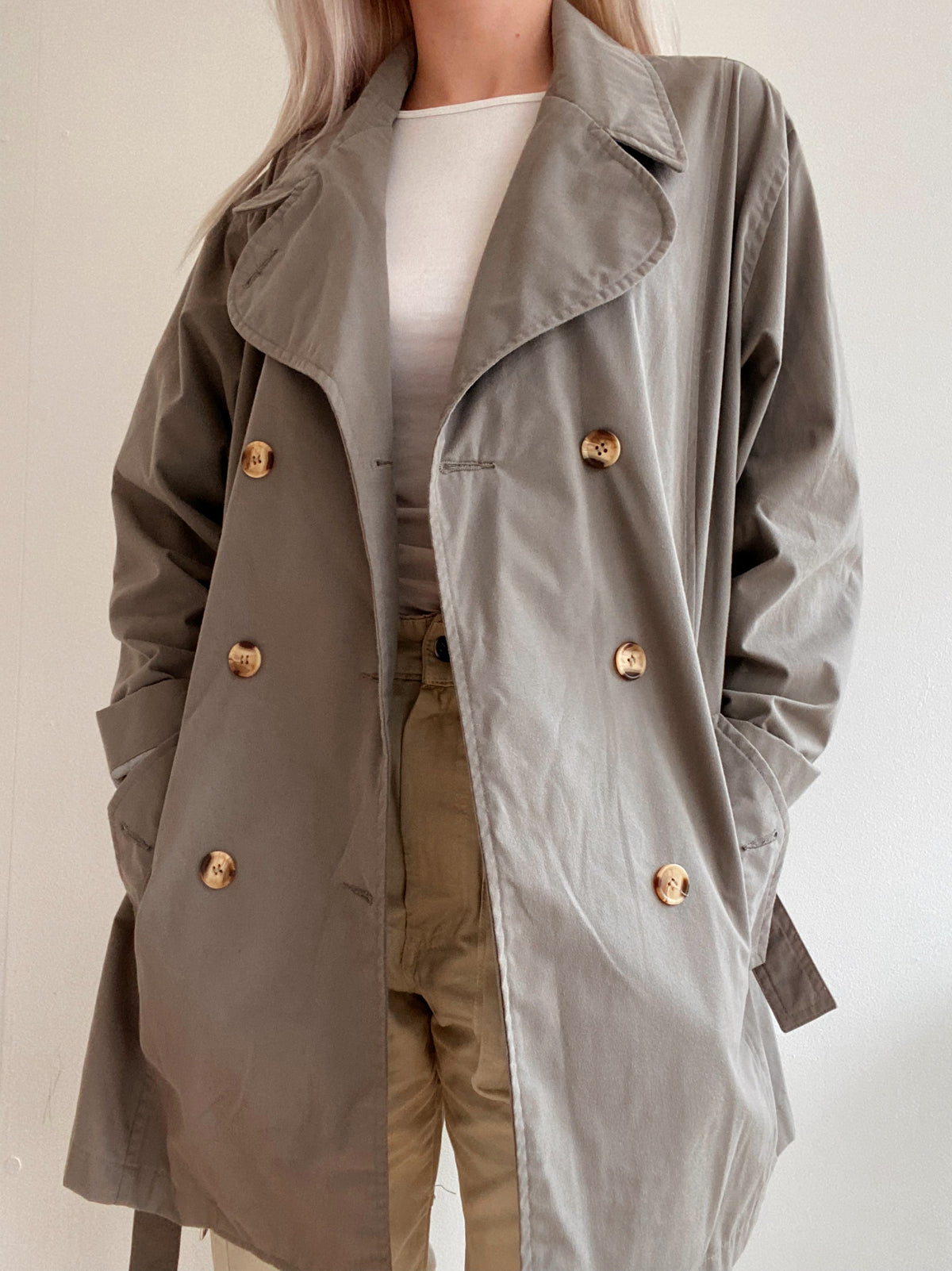 Trench taupe avec ceinture M
