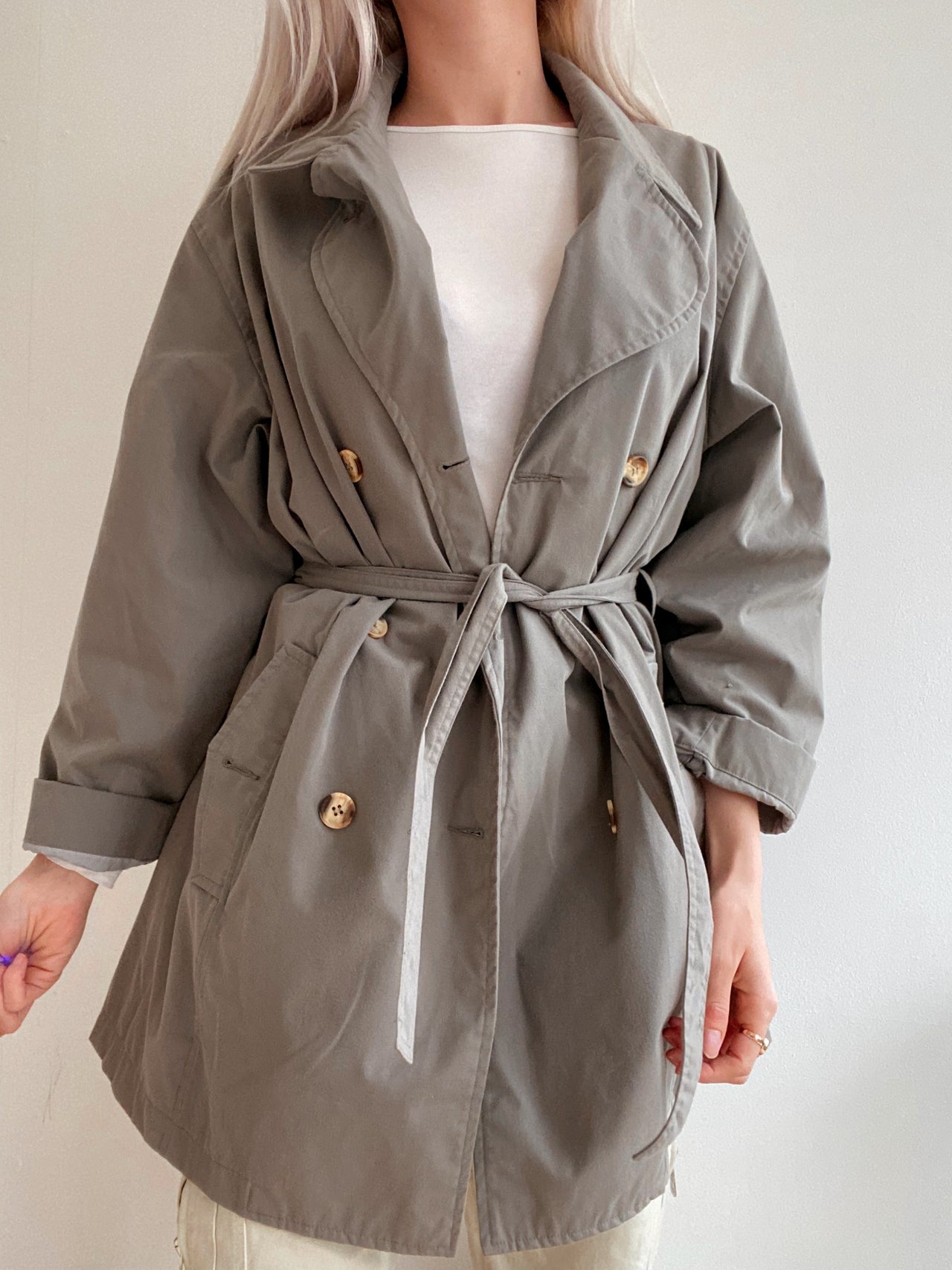 Trench taupe avec ceinture M