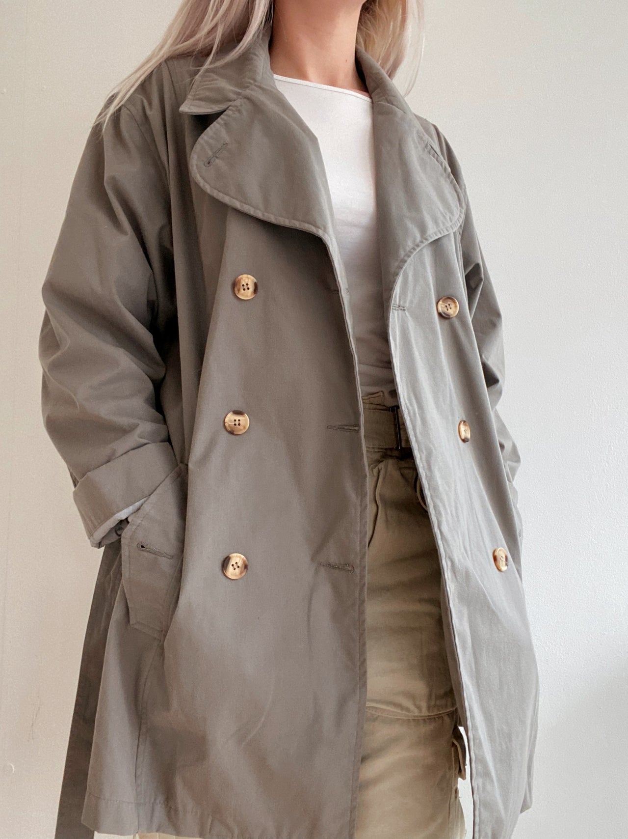 Trench taupe avec ceinture M