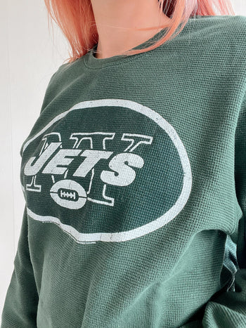 Pull vintage américain vert foncé Jets XL