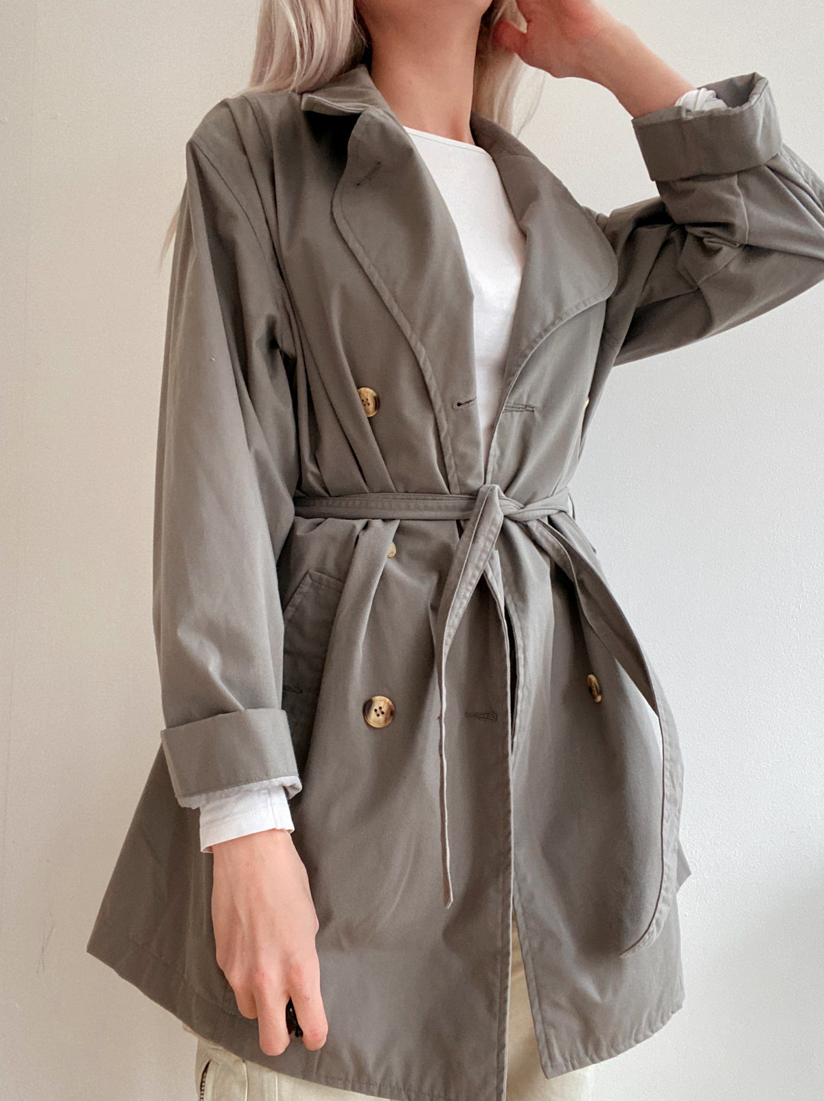 Trench taupe avec ceinture M