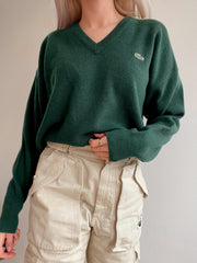 Green Lacoste L Long Sleeve Polo Shirt
