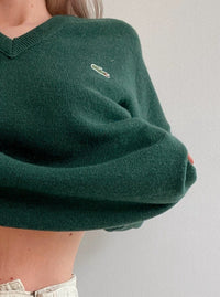 Green Lacoste L Long Sleeve Polo Shirt