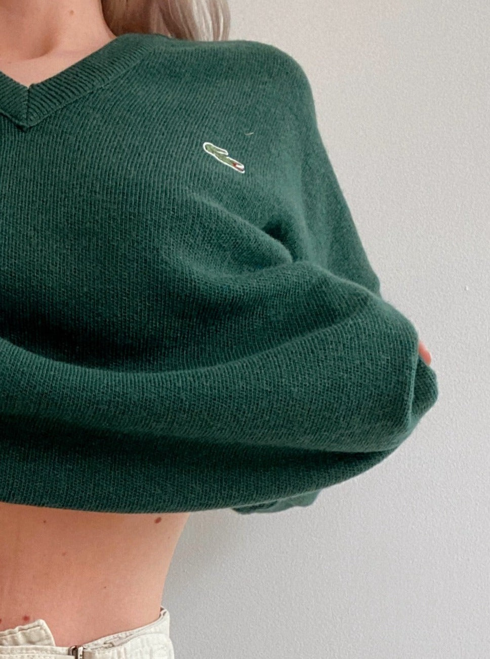 Green Lacoste L Long Sleeve Polo Shirt